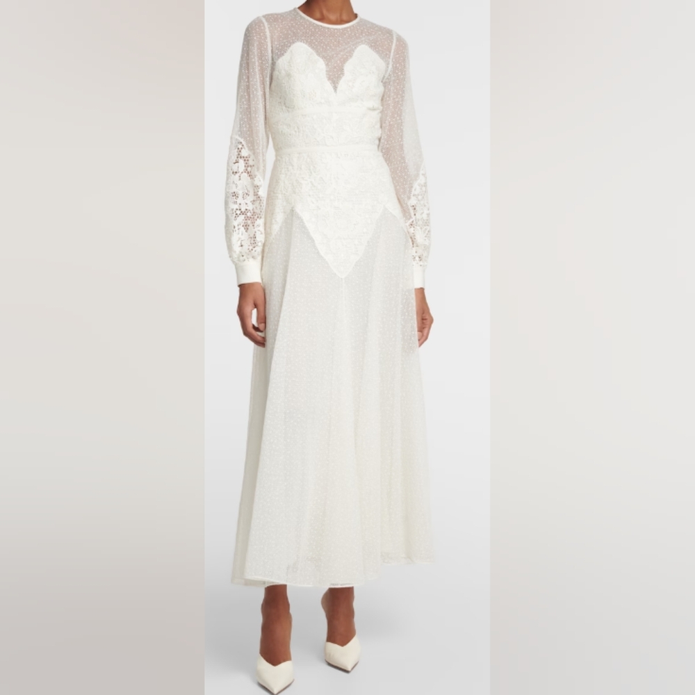 Elie Saab lace midi dress NWT